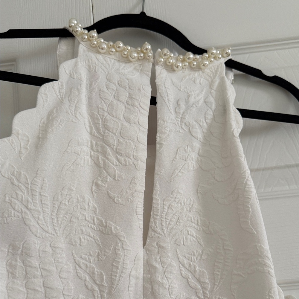 Lilly Pulitzer White Dress with Pearl Accents - Picture 6 of 6